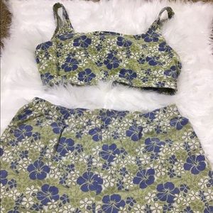 Floral Vintage Two Piece Set - Size S/M